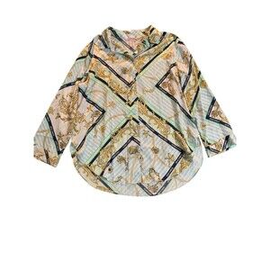 Victoria's Secret Pajama Set Womens Large Medium Nautical Print Top Shorts Sleep